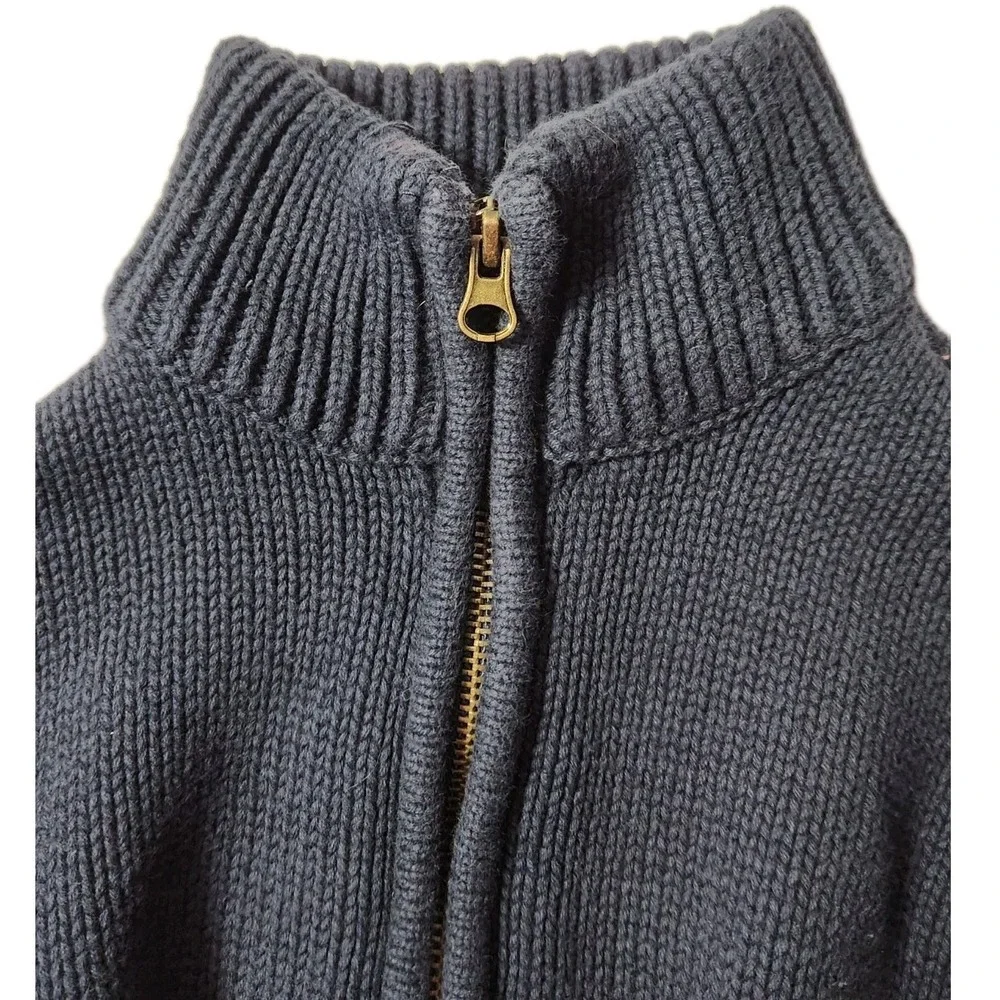 Old Navy‎ Boys Full Zip Collared Sweater SZ Small Navy Blue